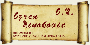 Ozren Minoković vizit kartica